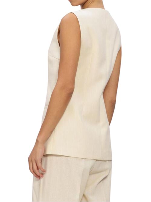 Gilet gessato in misto lino Grace & Mila | SS26111007VAN